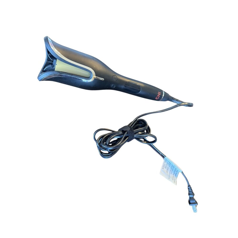 Chi Spin & Curl Ceramic Rotating Curler - Onyx Black: 1" Barrel - Hot in 20 sec